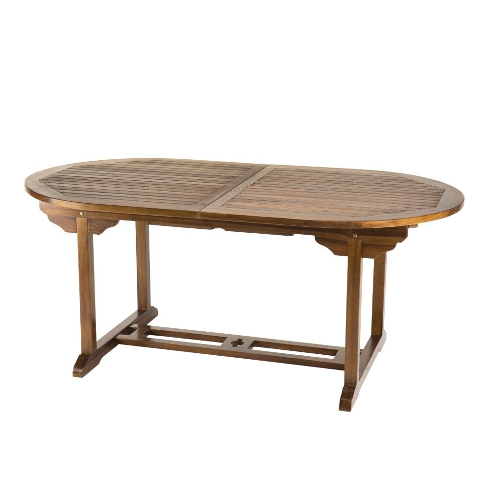Table de jardin extensible en teck huilé 8/10 personnes l240