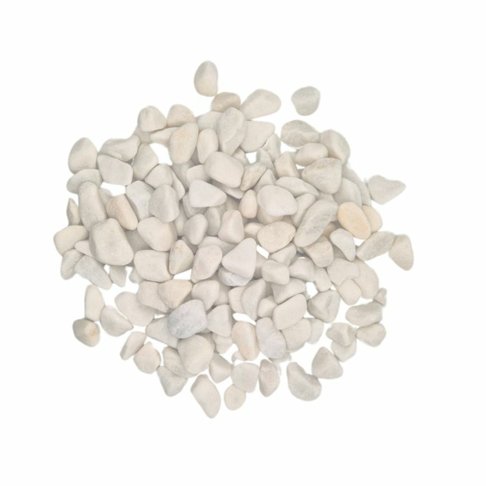 Pack +/- 1t (2 x 500kg) galets blanc pur ø 30/60 mm - livraison standard