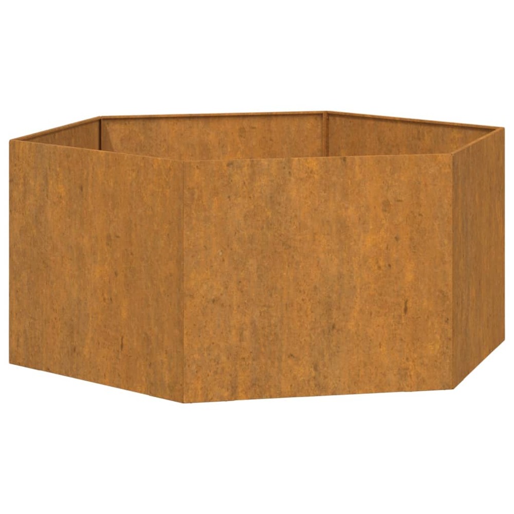 Jardinière rouillé 90x90x45 cm acier corten
