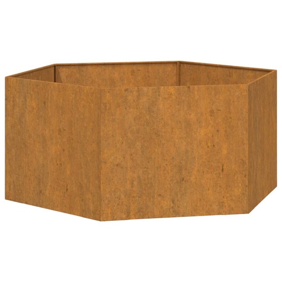Jardinière rouillé 90x90x45 cm acier corten
