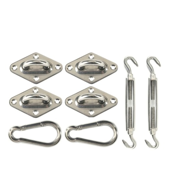 Attaches de tissu d’ombrage carré inox