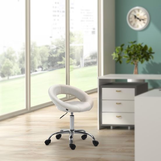 Tabouret de travail en velours olinda