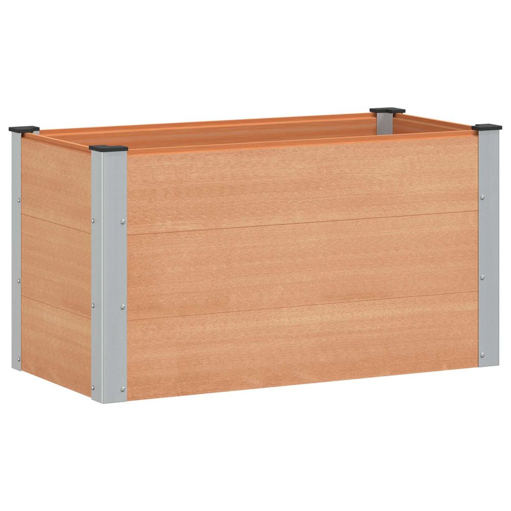 Jardinière surélevée marron 100 x 50 x 54 cm wpc et aluminium