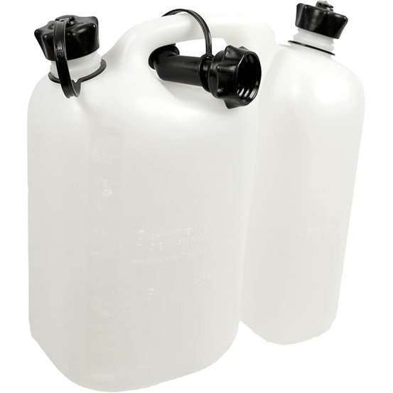 Jerrican double compartiment 5 l + 3 l blanc transparent - oregon 562408