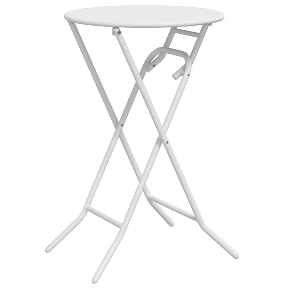 Table de jardin blanc 50 x 50 x 72 cm métal