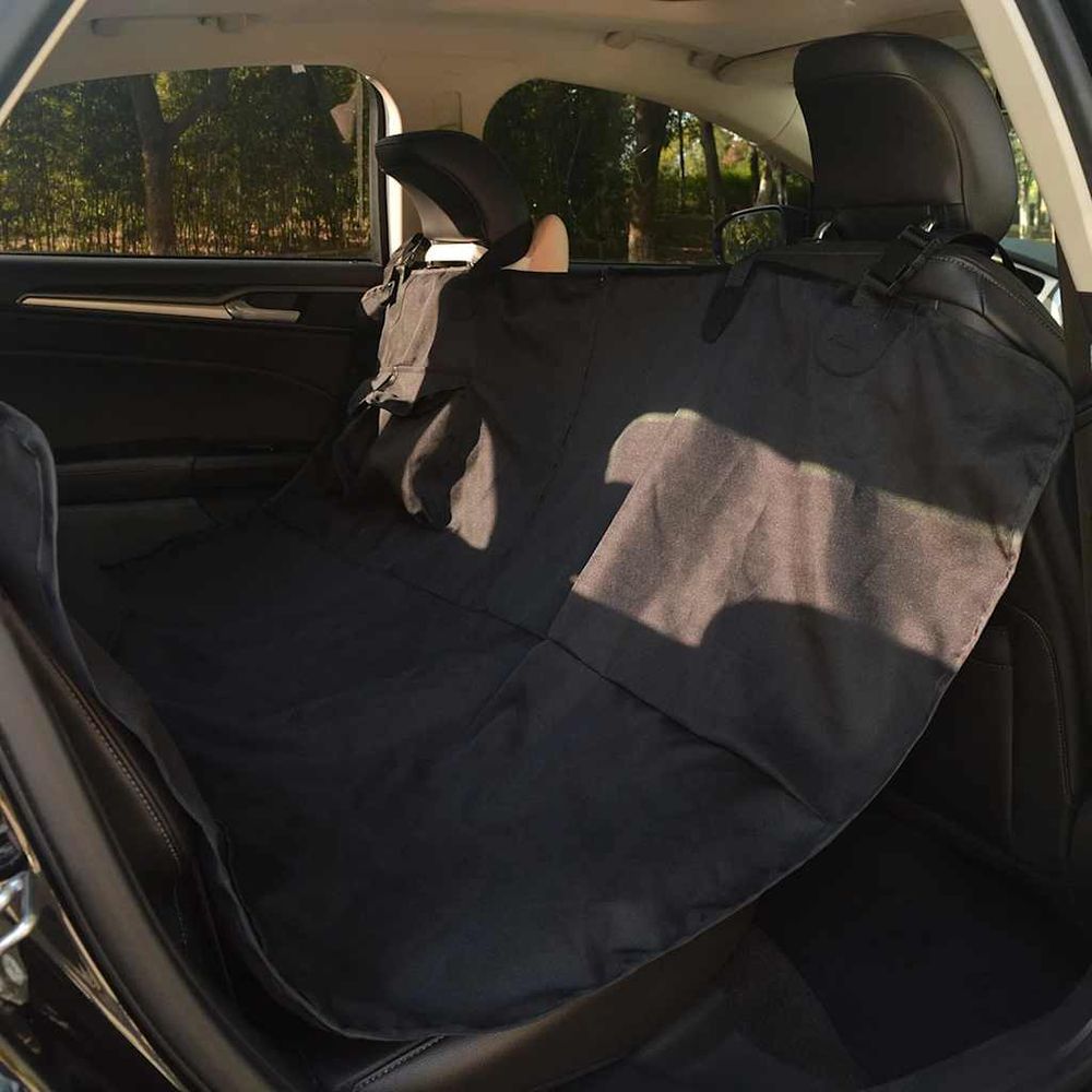 Housse protection siège auto chien tissu oxford imperméable voyage 148x142 cm noir