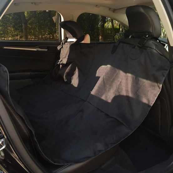Housse protection siège auto chien tissu oxford imperméable voyage 148x142 cm noir