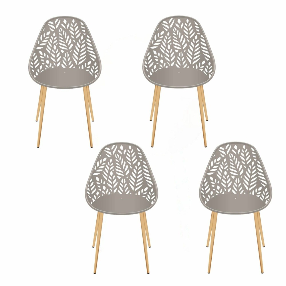 Lot de 4 chaises d'extérieur calvi en polypropylène