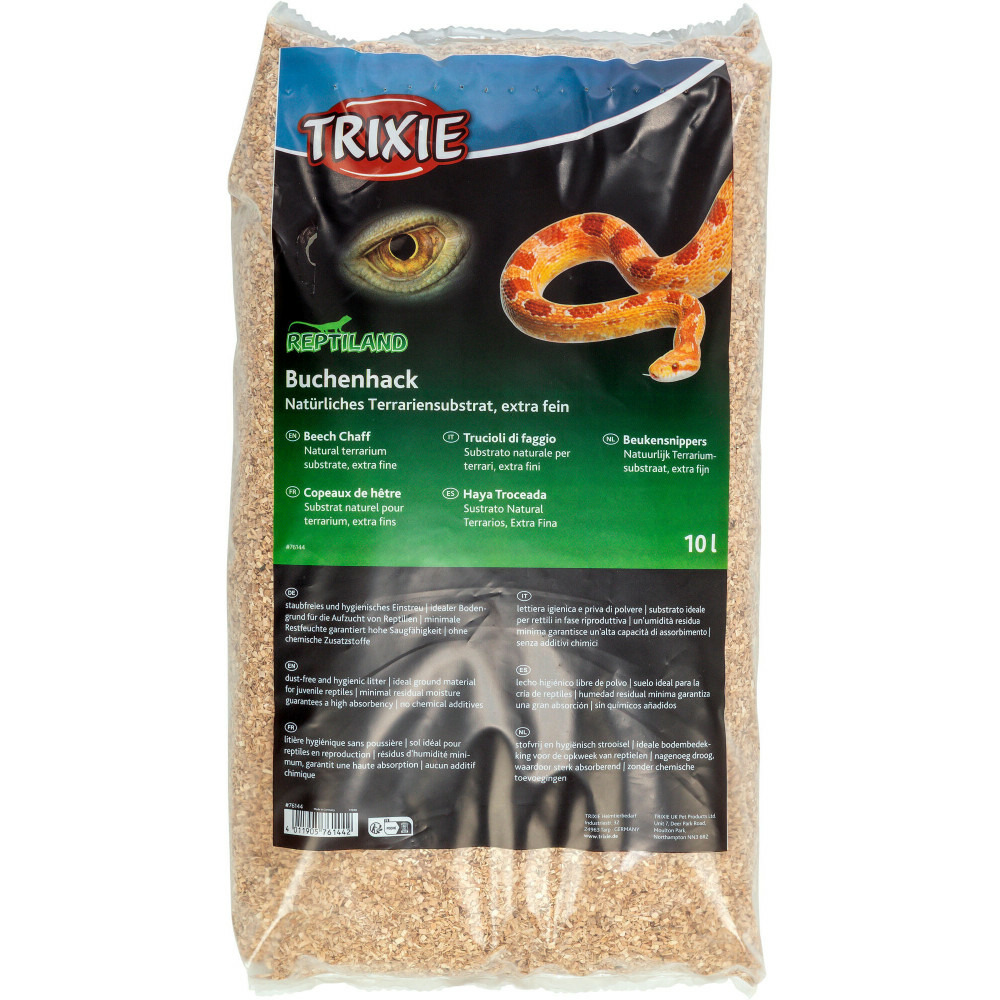 Copeaux de hêtre 10 litre substrat naturel extra fin pour reptiles.