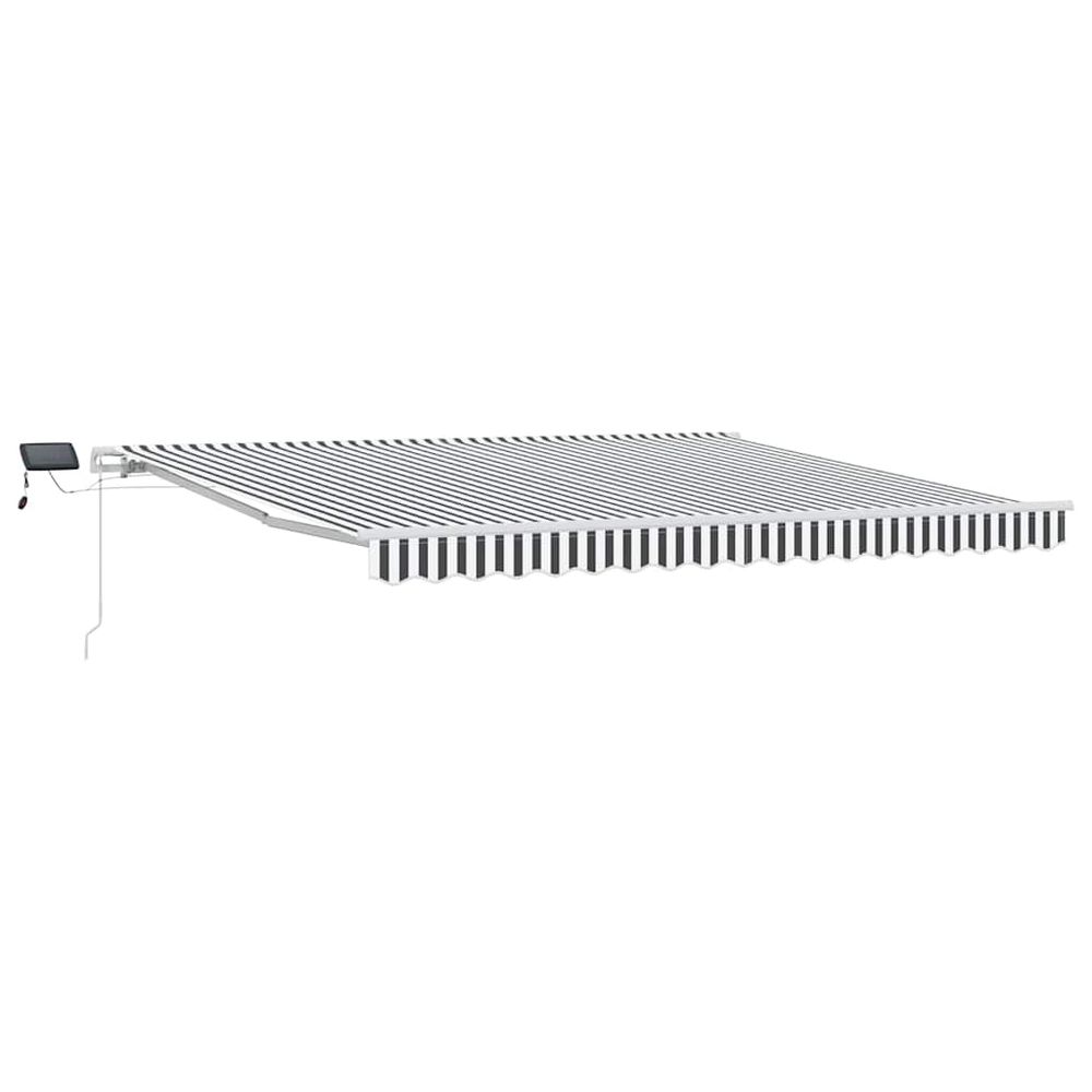 Auvent manuel rétractable avec led anthracite blanc 400x300 cm