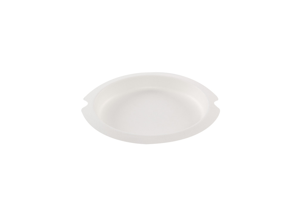 Lux assiette ronde blanche en canne à sucre ø 20 cm - 600 unités - betik