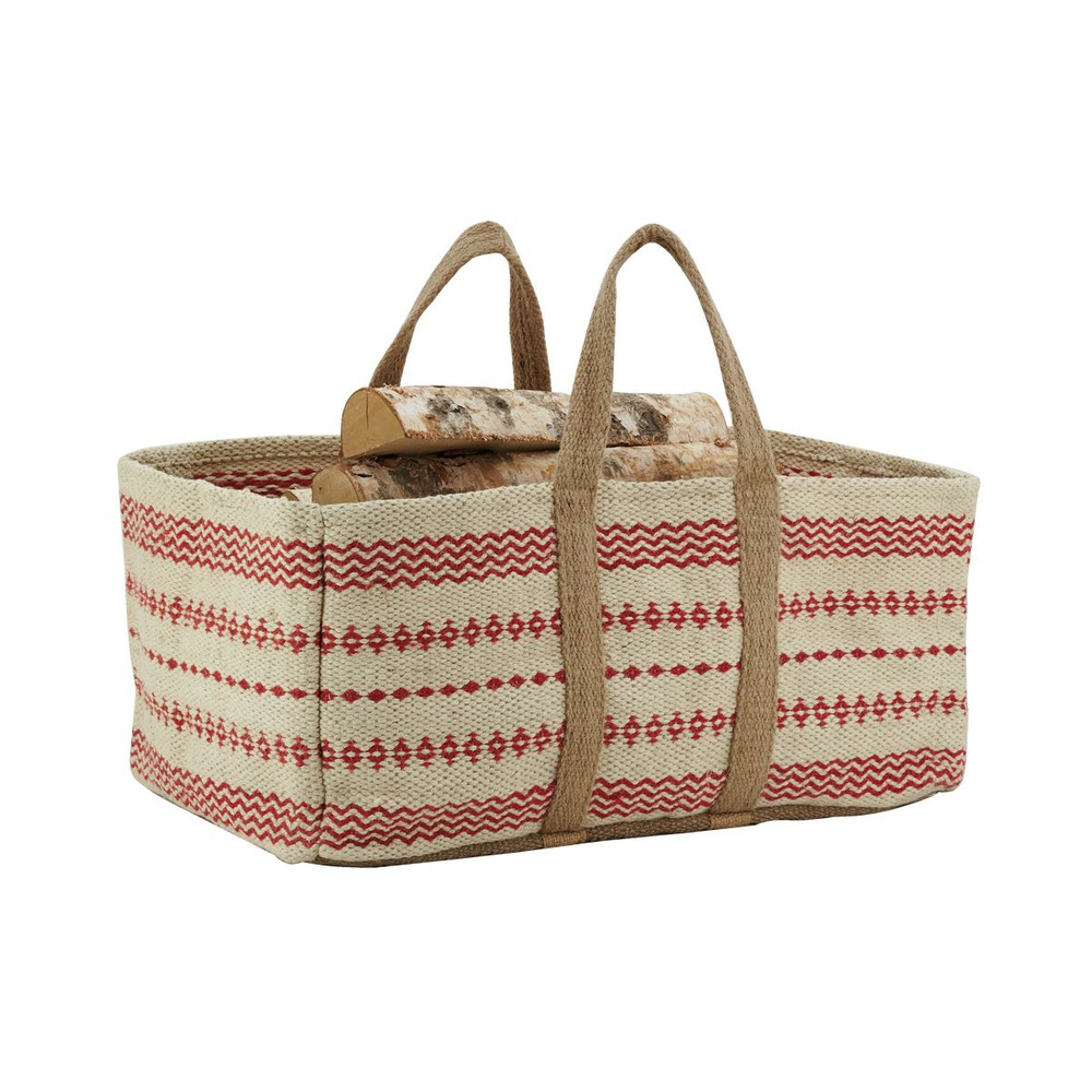 Sac à bûches en jute naturel et teinté