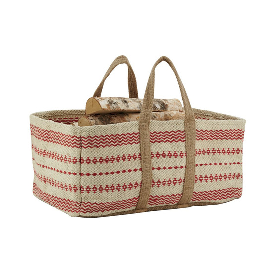 Sac à bûches en jute naturel et teinté