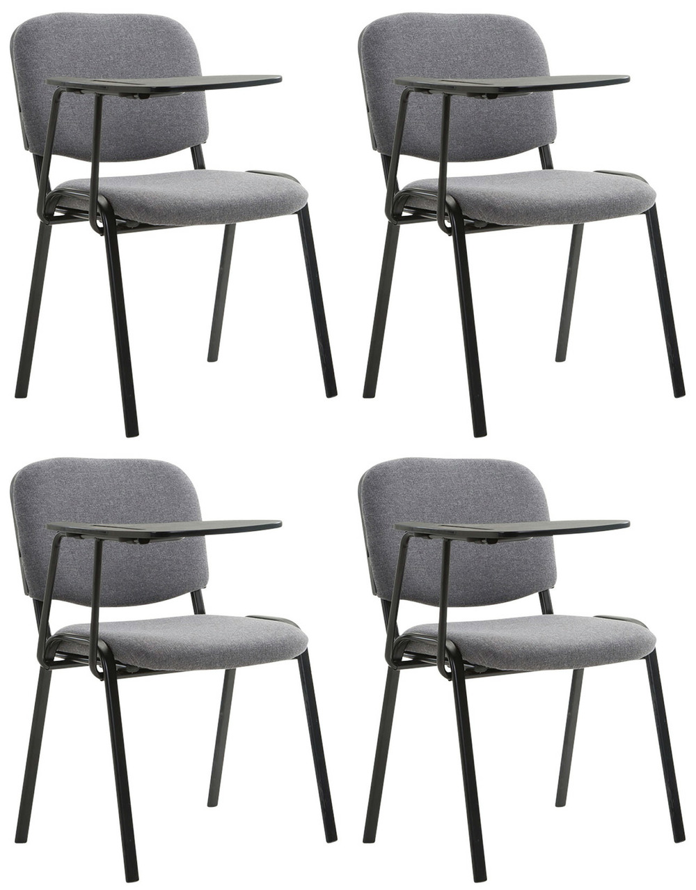 Lot de 4 chaises ken avec table pliante en tissu