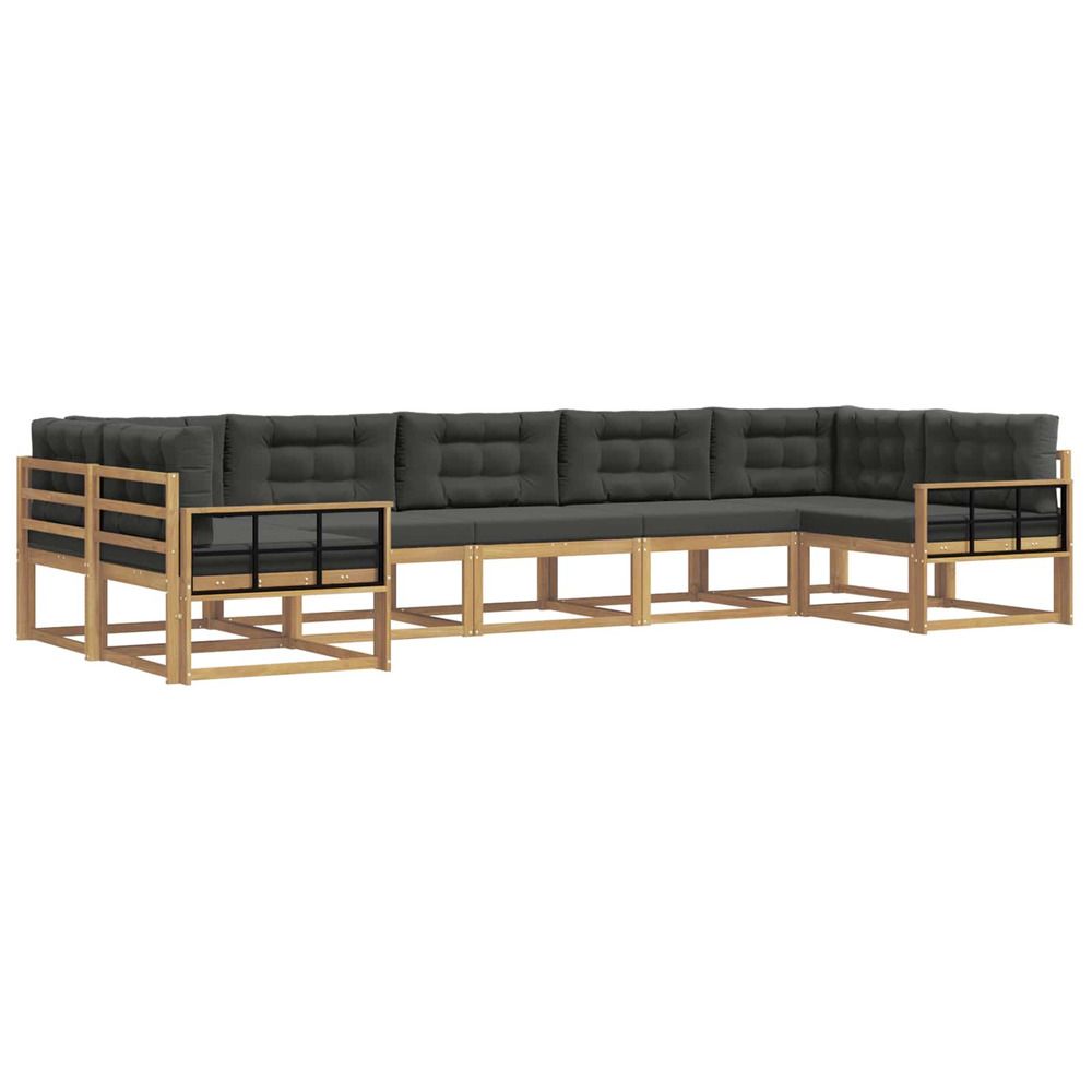 Ensemble de canapés d'extérieur 7 pc blanc et anthracite