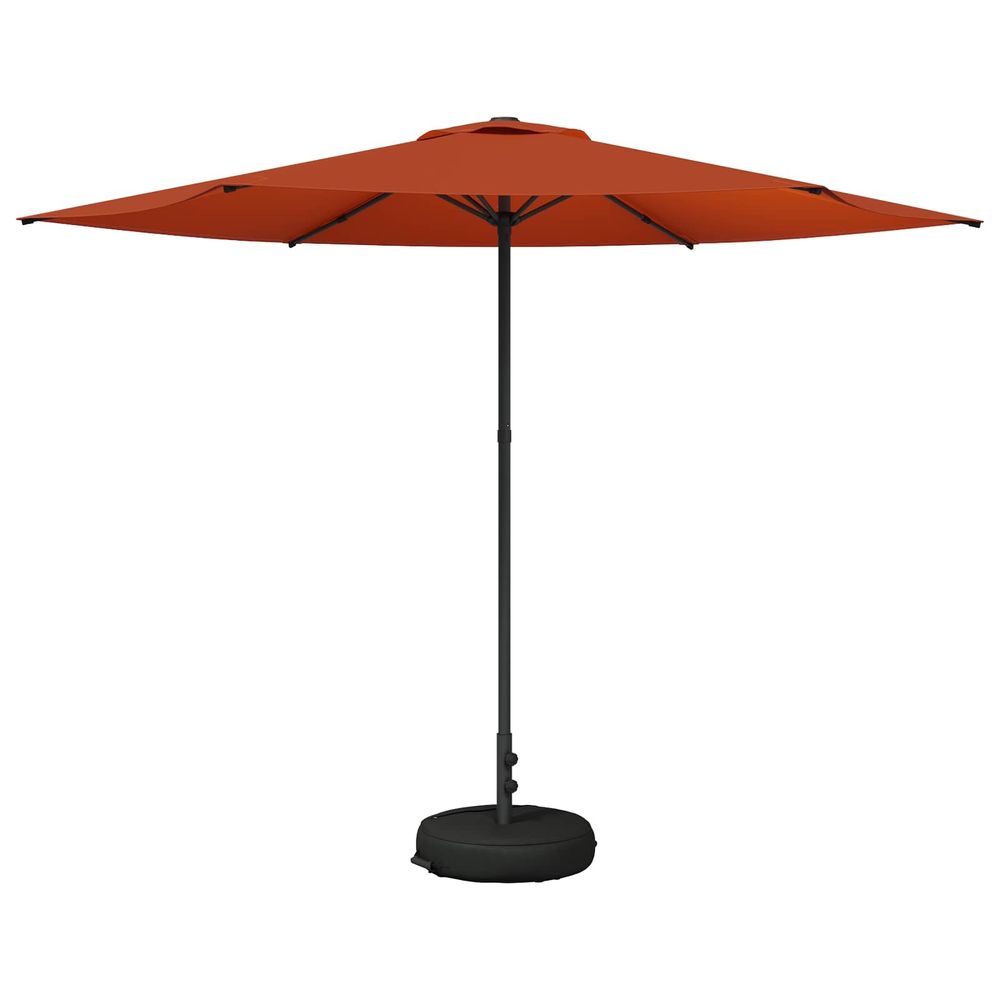 Parasol de jardin avec base 300 x 300 cm polyester