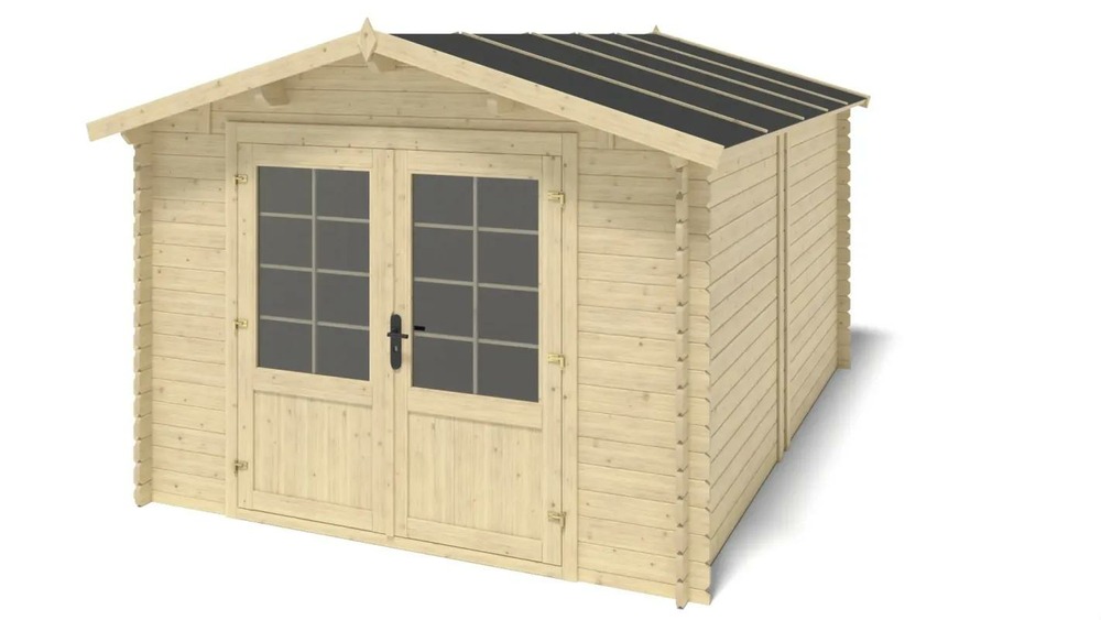 Abri de jardin en bois - 12m2 - 3x4m - ep. 28mm - couleur: naturel - dom661 - altanka