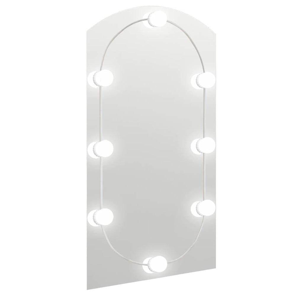 Miroir avec éclairage led 90x45 cm verre arche