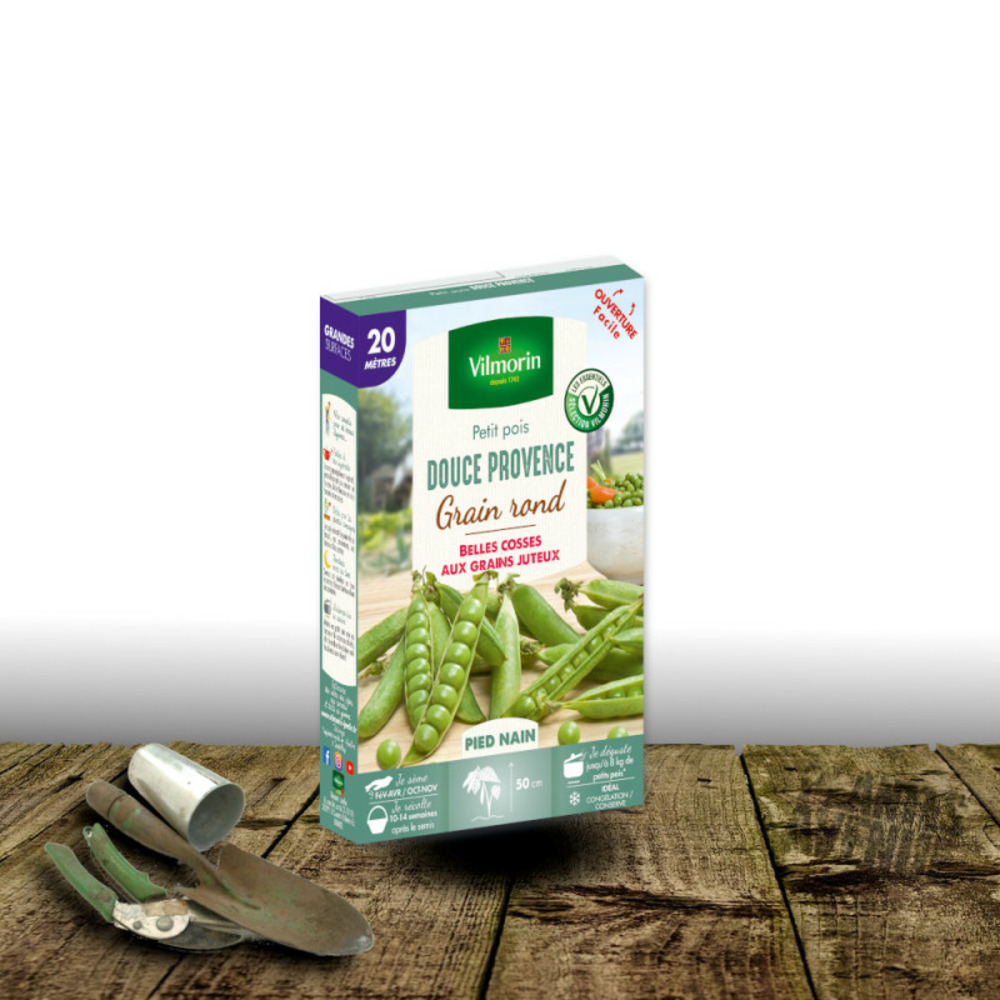 Graines de pois nain grain rond douce provence - vilmorin sachet - 20 mètres