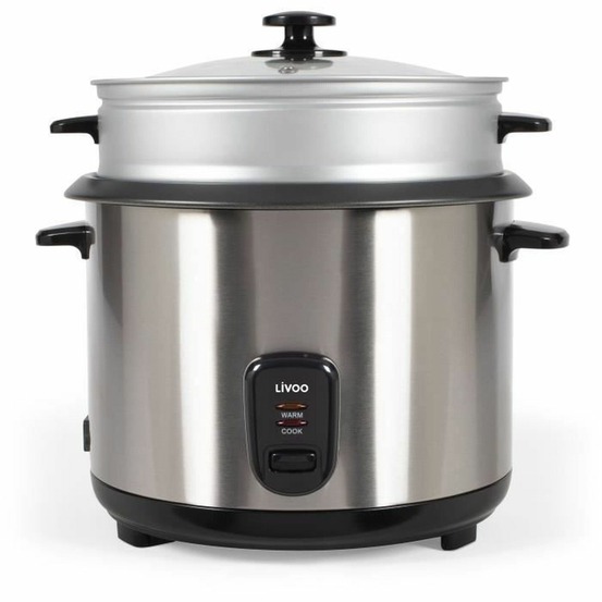 Cuiseur à riz et vapeur inox 1000w 2,8l inox - maintien au chaud