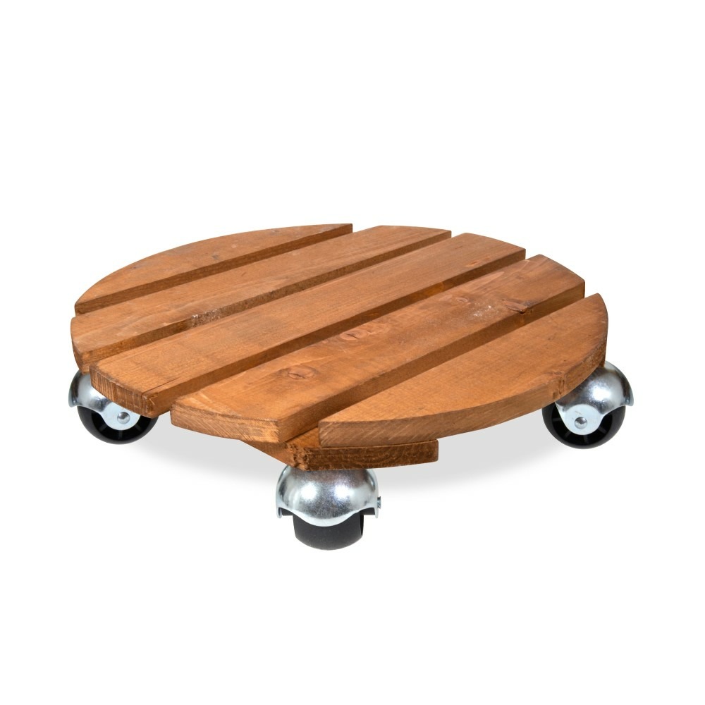 Roule-plante en bois rond naturel 