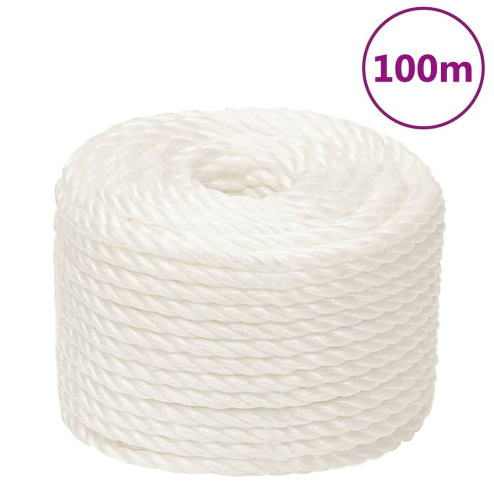 Corde de travail blanc 20 mm 100 m polypropylène