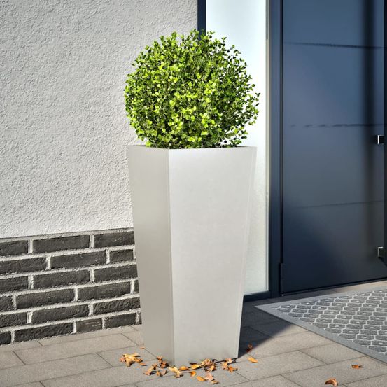 Jardinière haute design en acier inoxydable pour intérieur et extérieur 75 cm