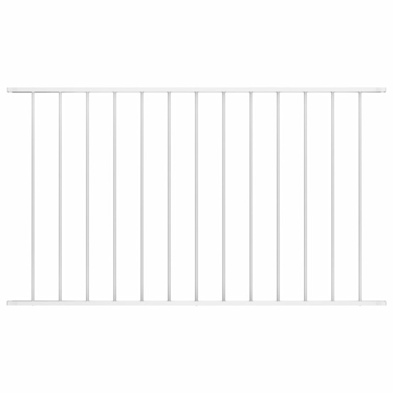 Panneau de clôture en acier thermolaqué 1,63 x 0,75 m blanc