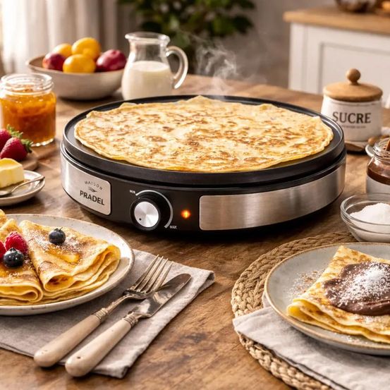 Crêpière électrique réversible pradel france 1500w
