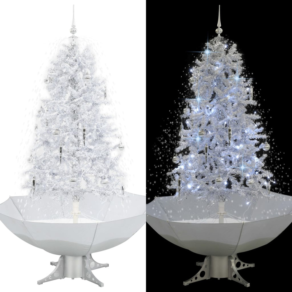Arbre de NoÃ«l neigeux parapluie Blanc 170cm