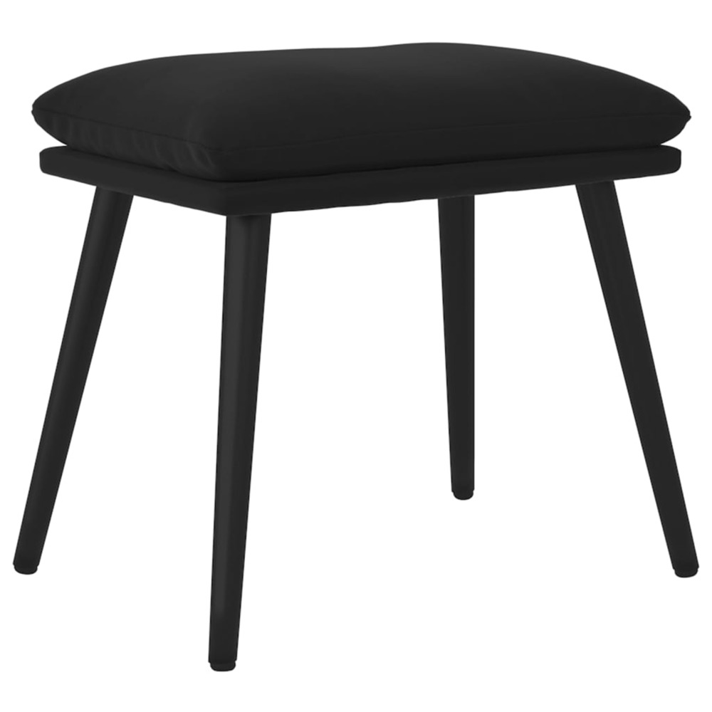 Repose-pied noir 45x29,5x35 cm velours