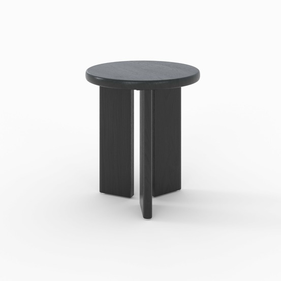 Néa-table d'appoint ronde en bois noir d40 cm