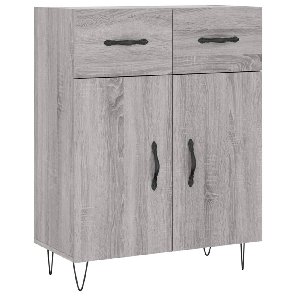 Buffet bahut commode armoire meuble de rangement organisateur cuisine salle de séjour salon sonoma 69,5 x 34 x 90 cm bois d'i