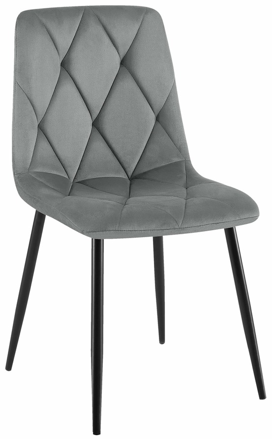 Chaise de salle à manger en velours clairton