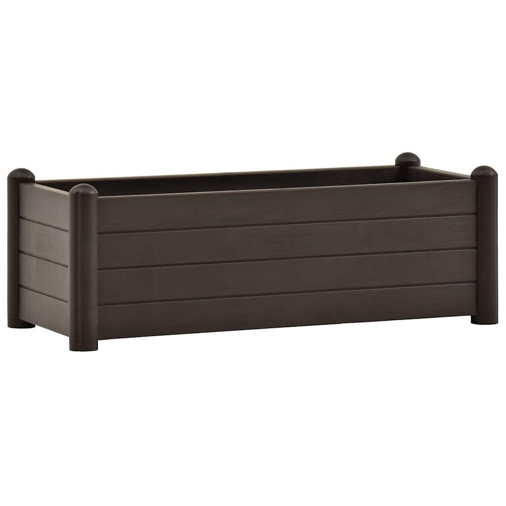 Lit surélevé de jardin pp moka 100x43x35 cm