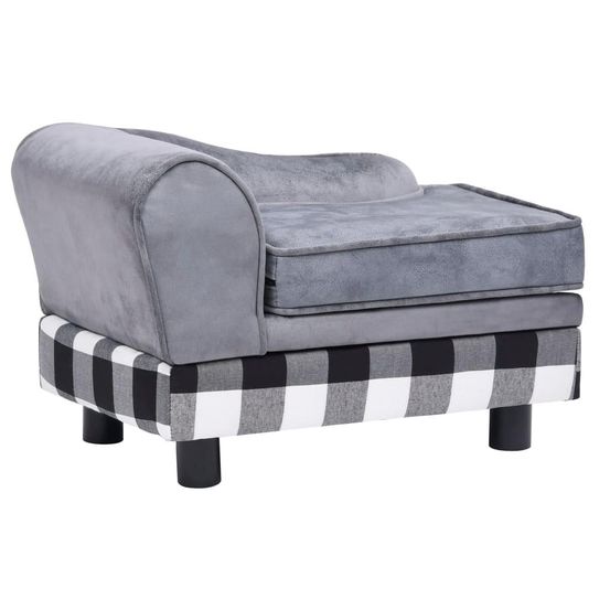 Canapé pour chien 57 cm peluche gris