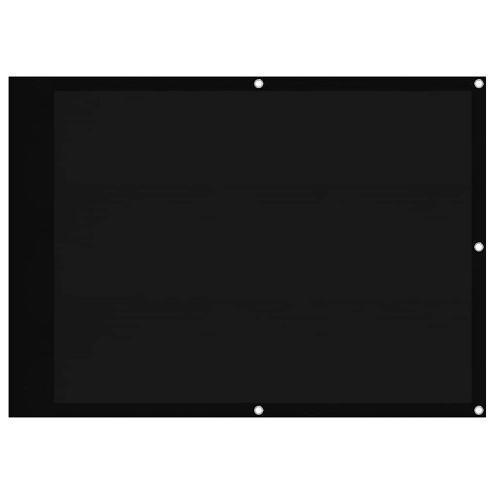 Écran de balcon noir 75x700 cm 100% polyester oxford