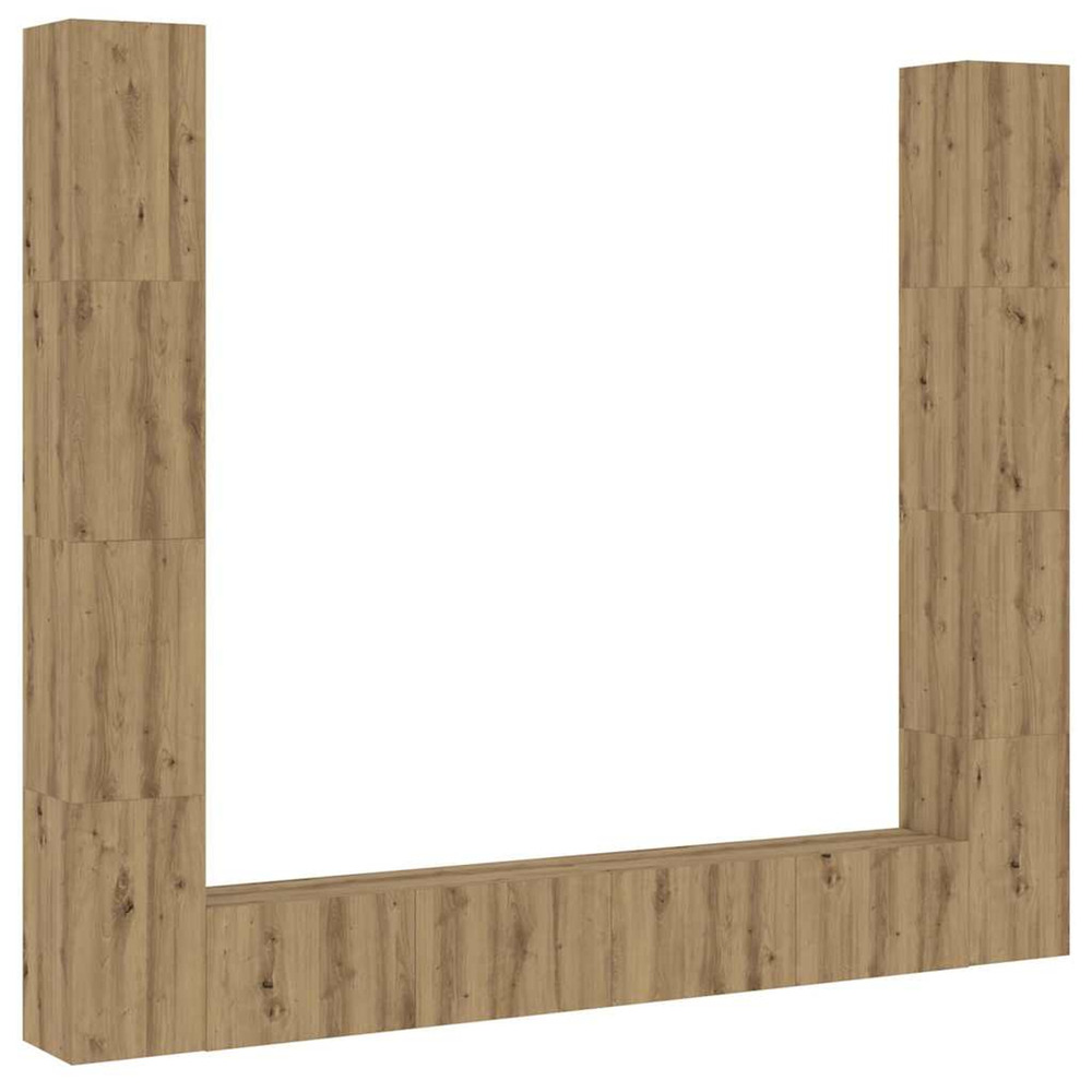 Meubles tv muraux 6 pcs chêne artisanal bois d'ingénierie