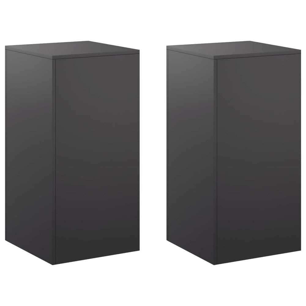 Support de plante 2 pcs noir 40 x 40 x 80 cm acier