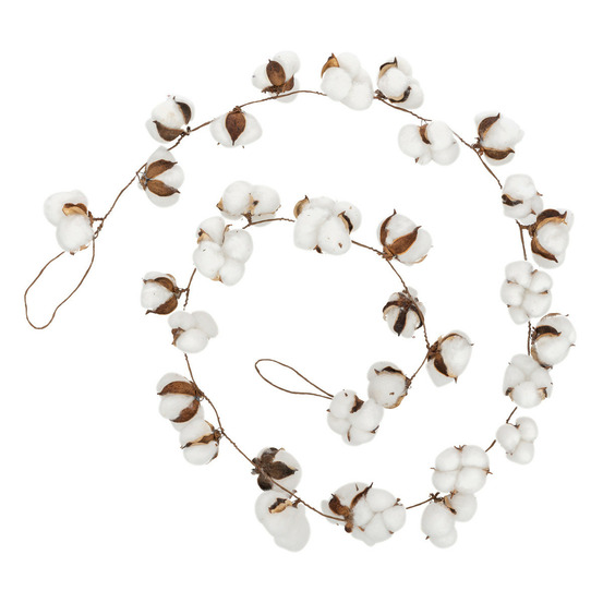 Guirlande de noël fleurs de coton l 200 cm