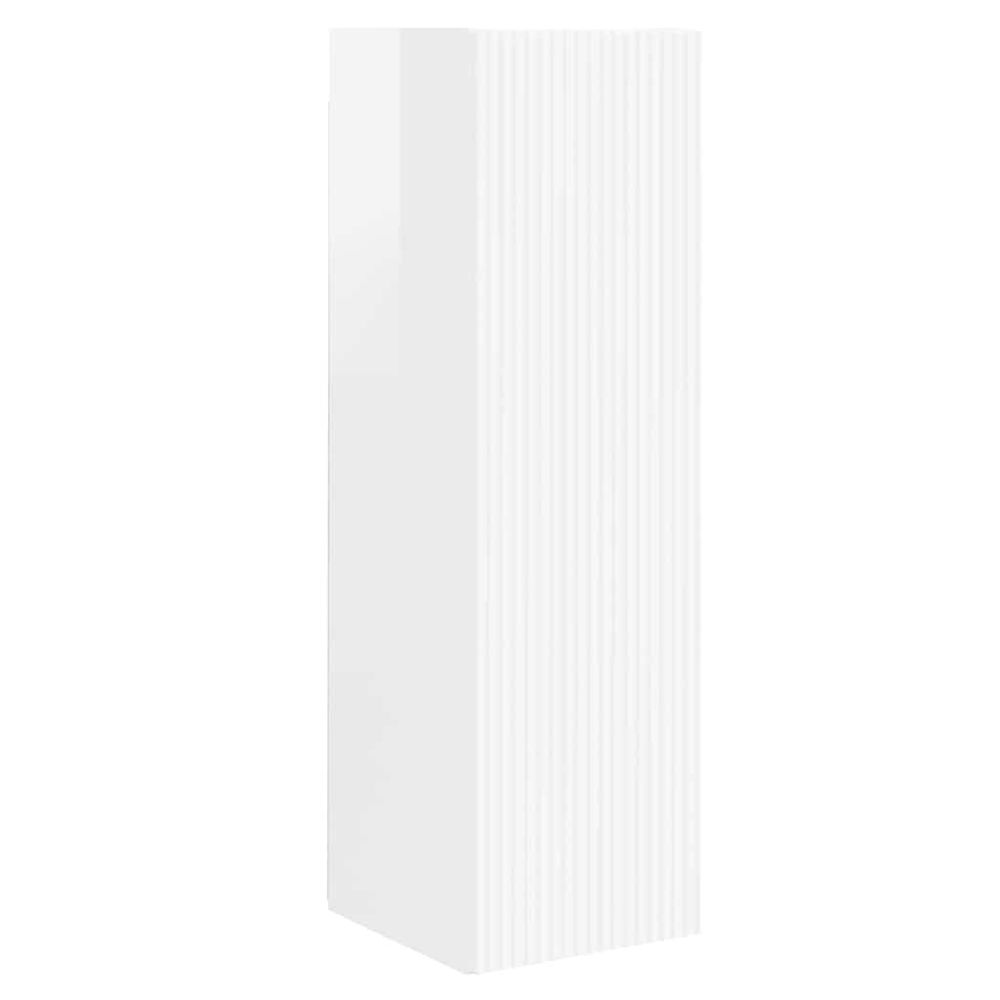 Meuble tv mural 30 x 31 x 100 cm blanc brillant