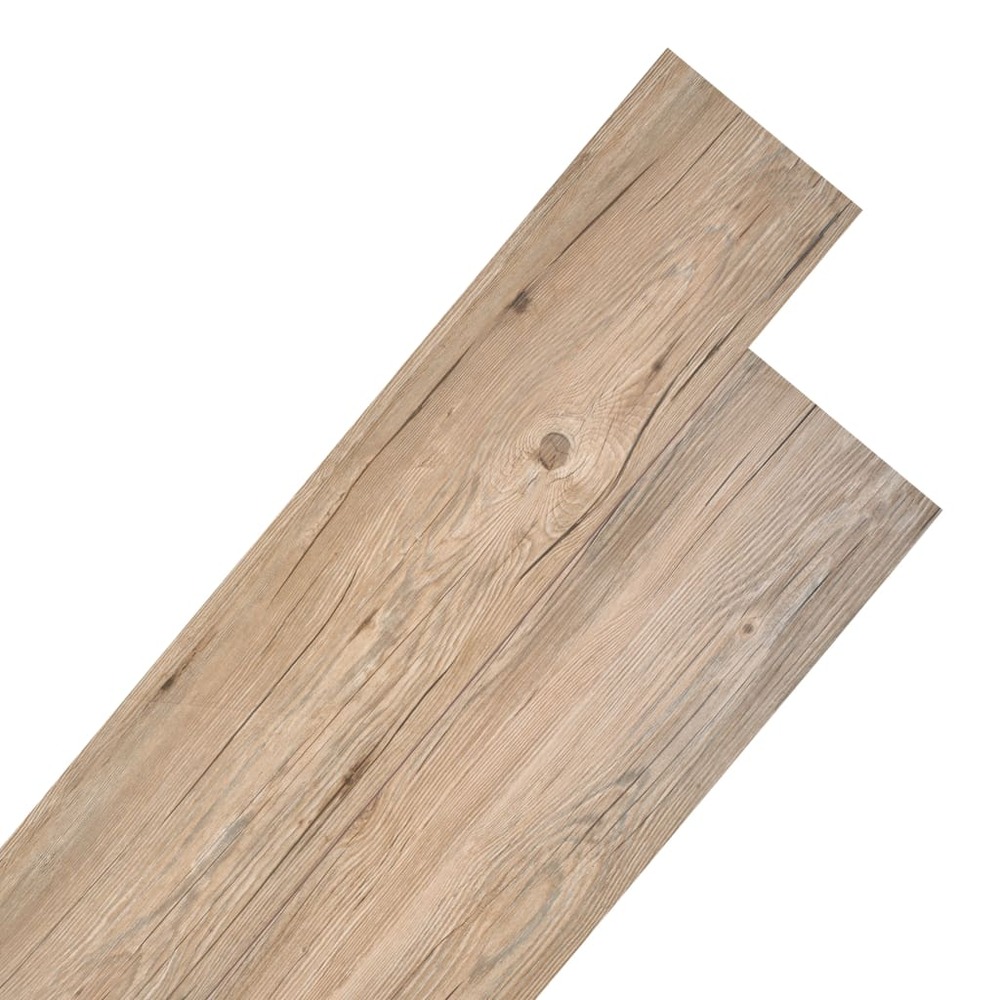 Planches de plancher pvc 4,46 m² 3 mm marron chêne