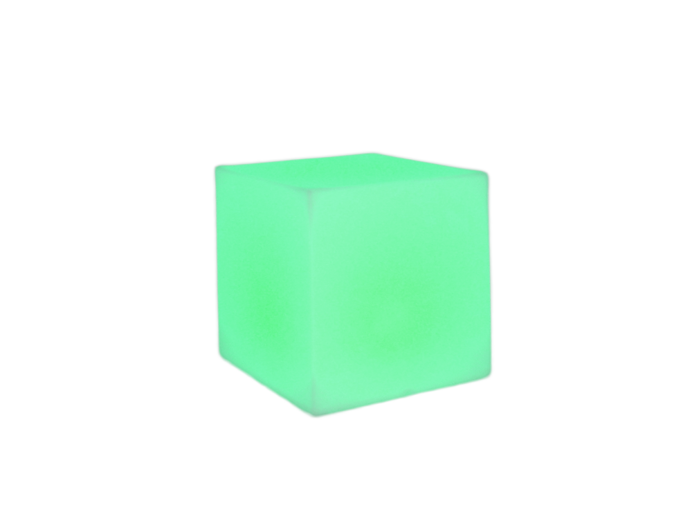Cube lumineux cuby 32 solaire+batterie rechargeable led rgb avec télécommande 32x32x32cm