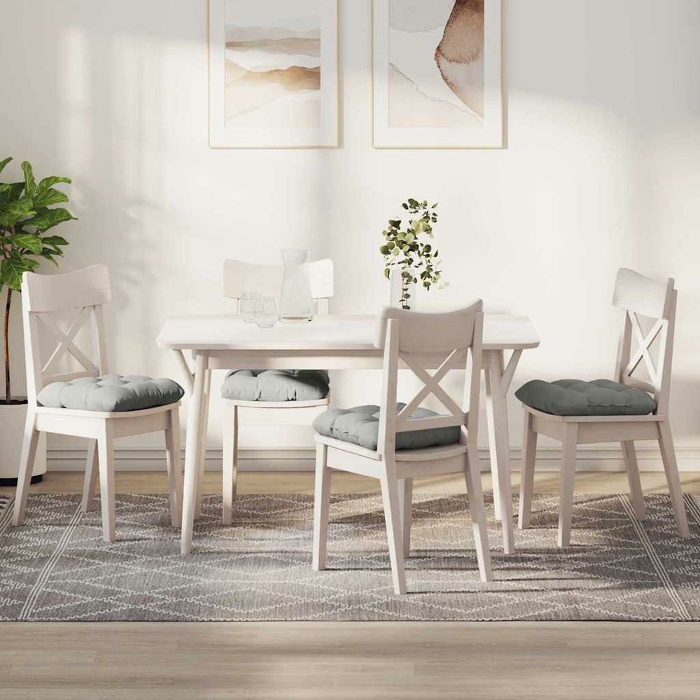 Coussins de siège 4 pcs gris clair 45 x 45 cm