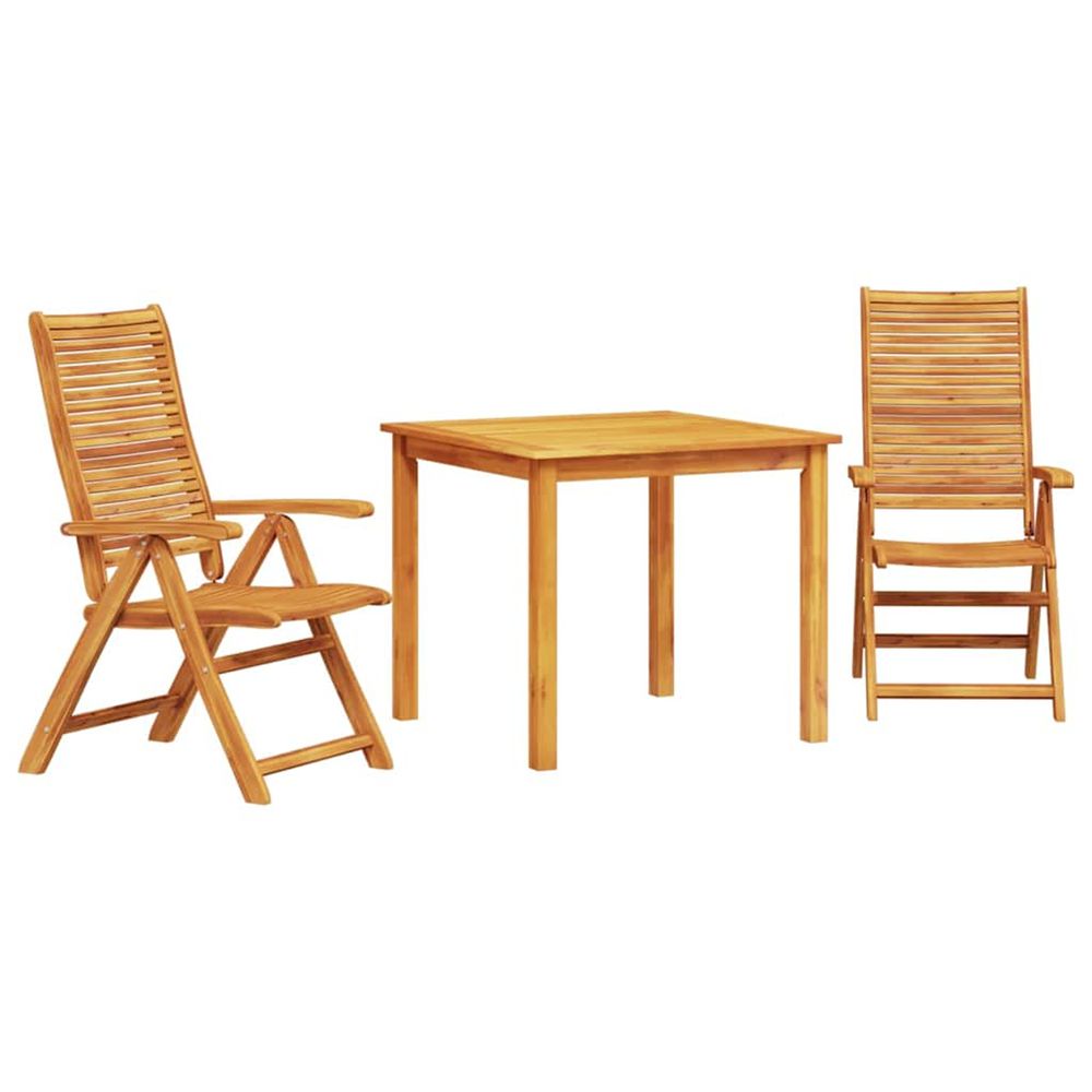 Ensemble de salle à manger pour jardin 3 pc marron