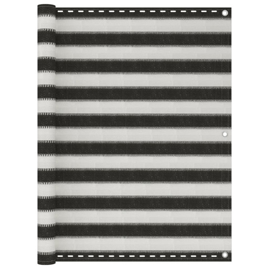 Écran de balcon pehd 120x500 cm anthracite et blanc