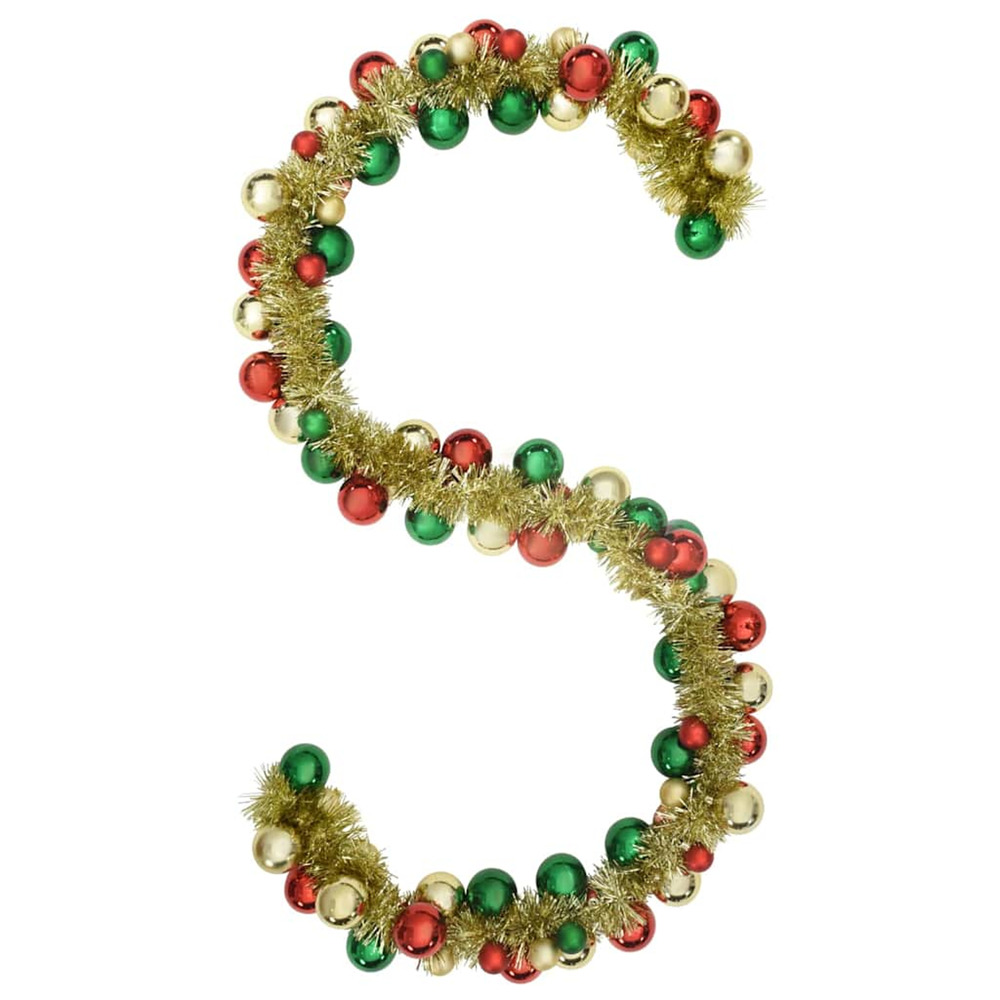 Guirlande de boules de noël multicolore 186 cm polystyrène