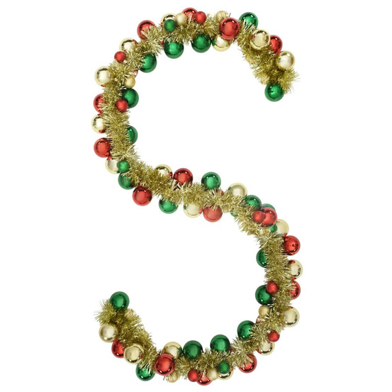 Guirlande de boules de noël multicolore 186 cm polystyrène