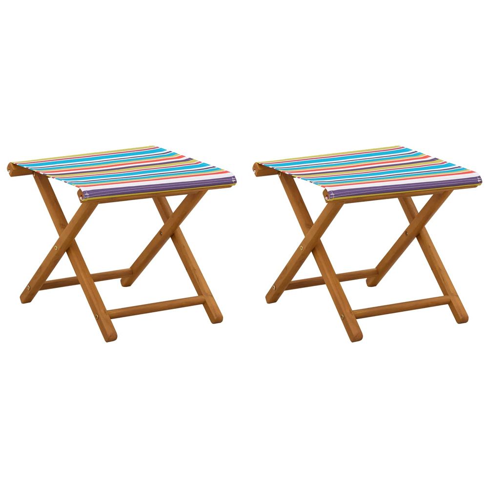 Chaise longue 2 pcs bois d'eucalyptus massif multicolore bain de soleil