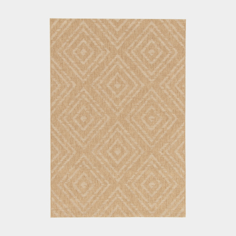 Tapis d'intérieur ou d'extérieur aspect naturel - inca - beige - 120 x 170 cm